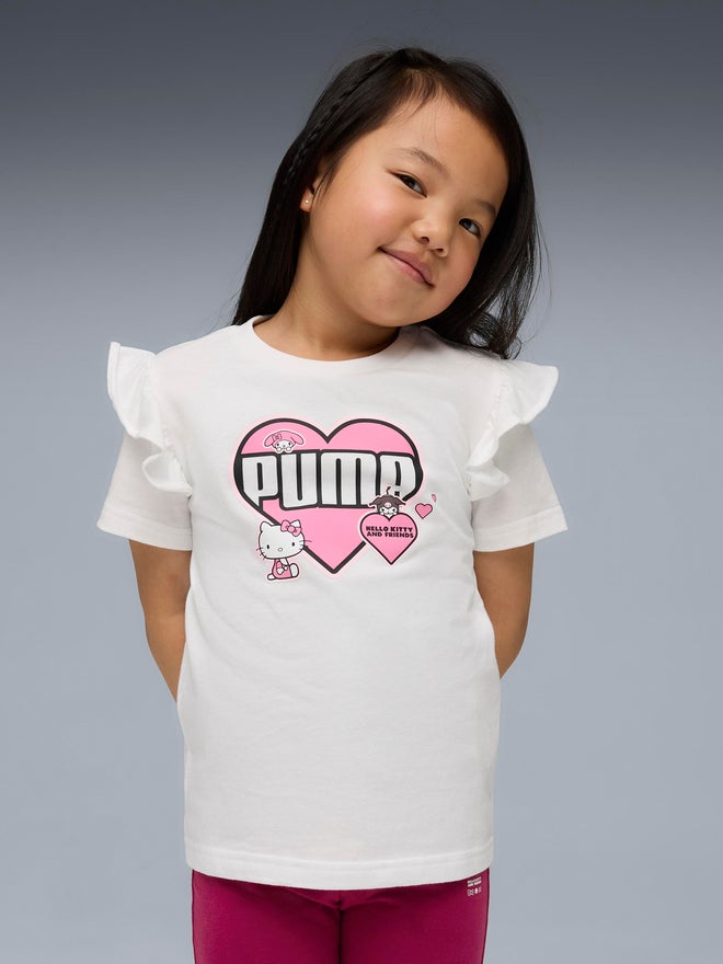 PUMA Girls Hello Kitty and Friends Ruffle T-Shirt - Image 3